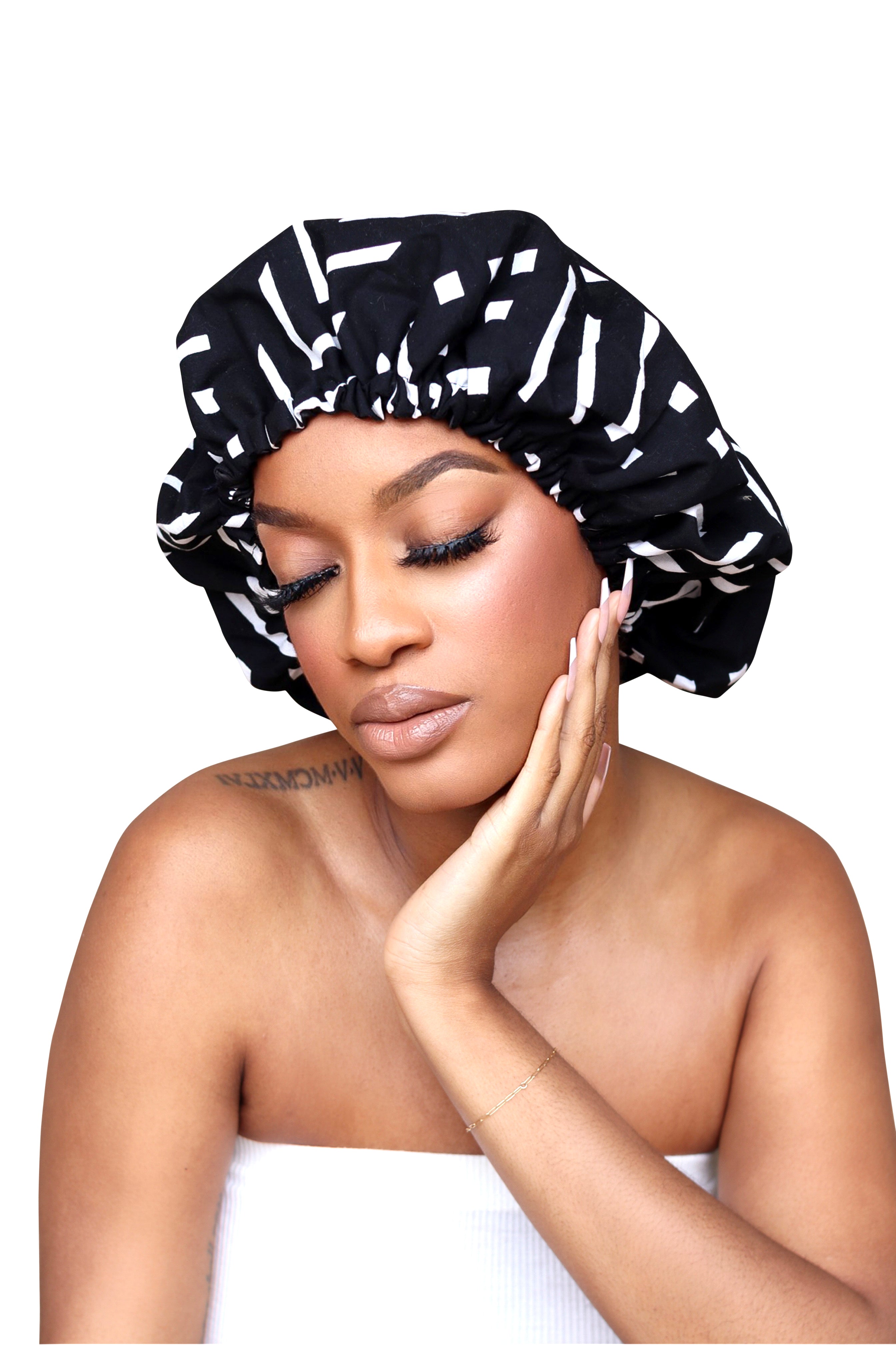 Ankara / silk reversible bonnet