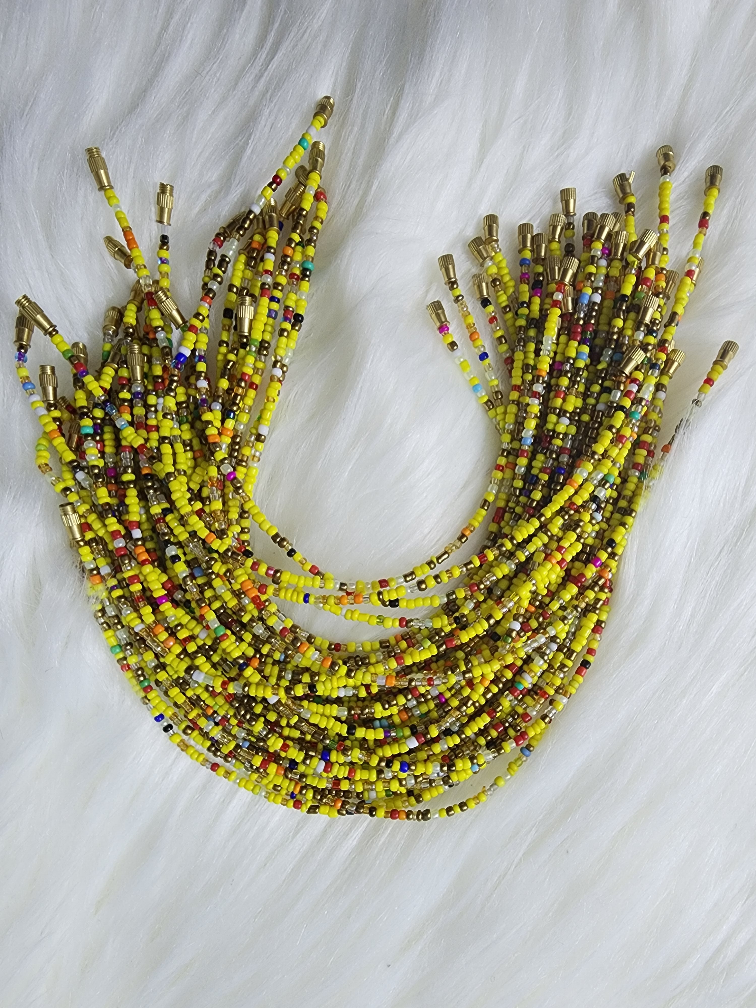 multicolor ankle beads