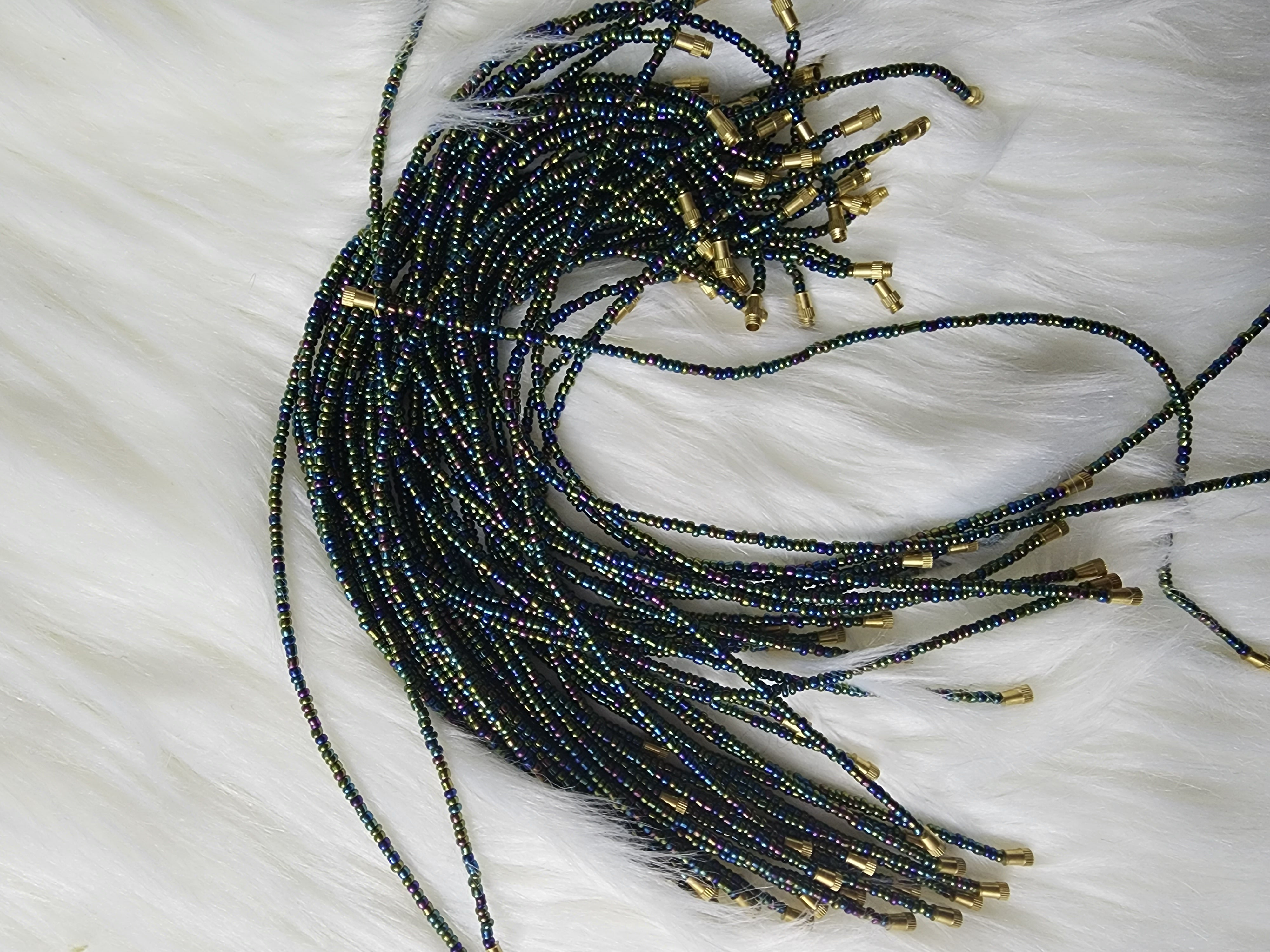 multicolor ankle beads