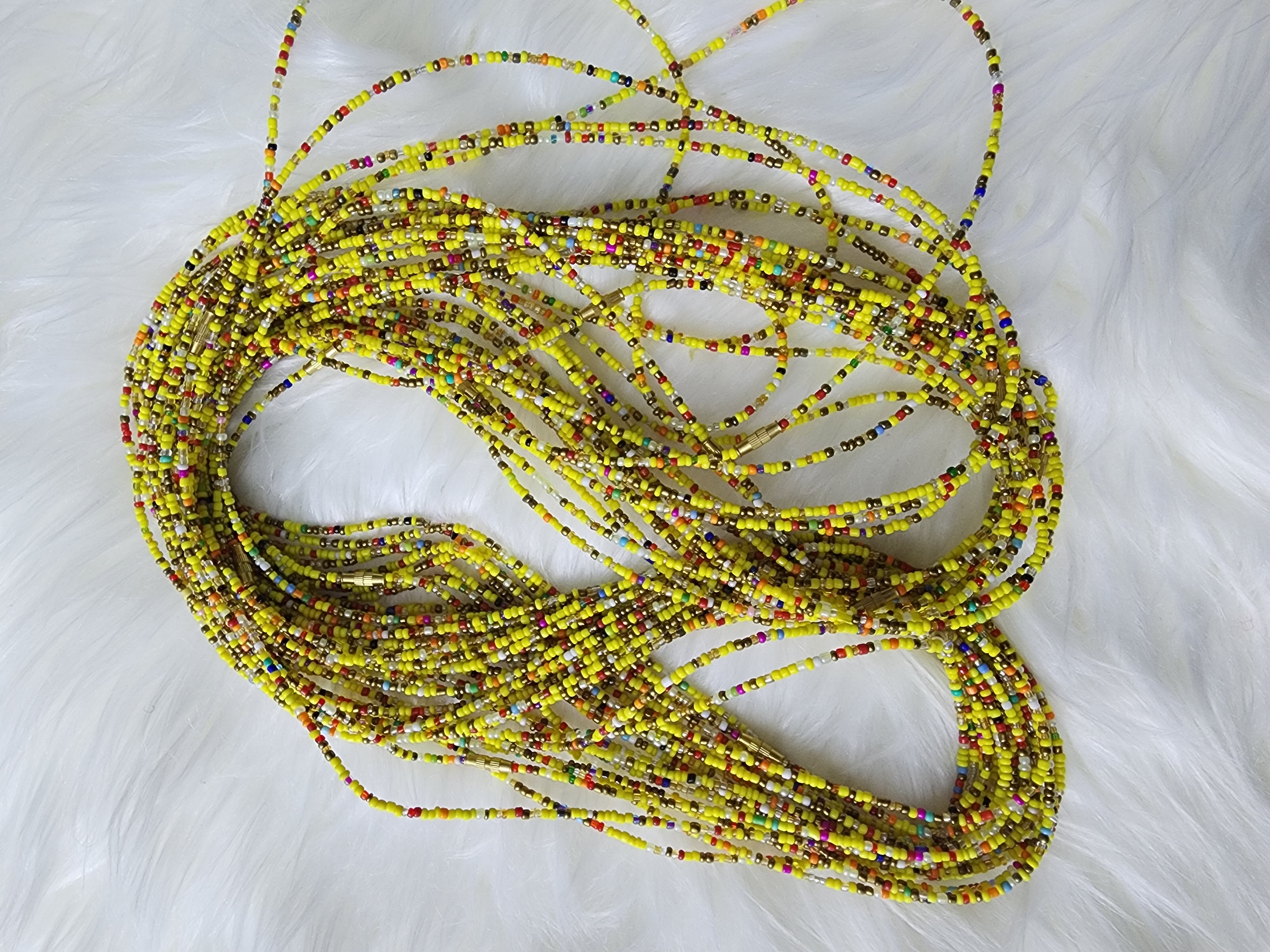 Multicolor waist beads