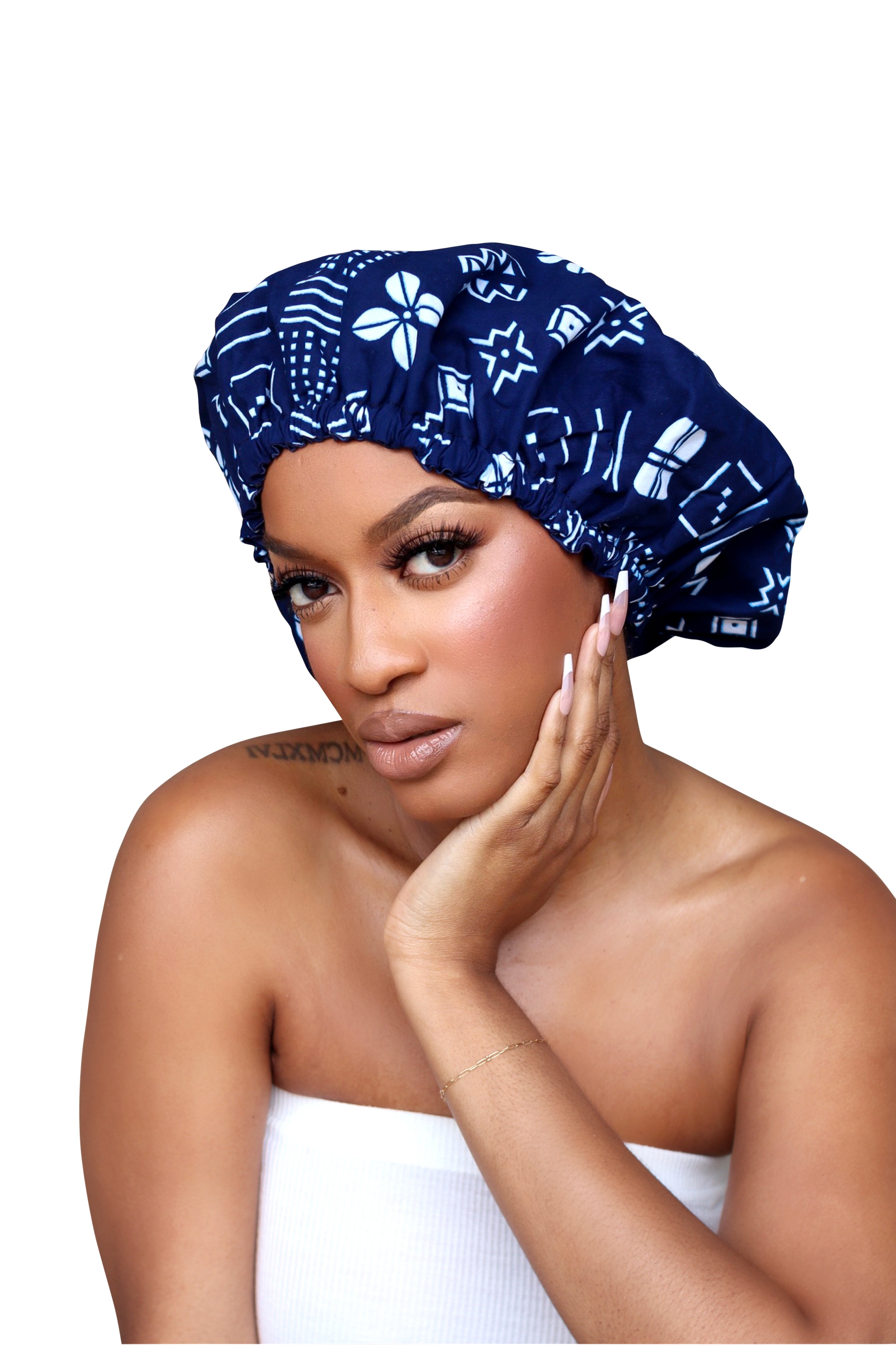 Ankara / silk reversible bonnet