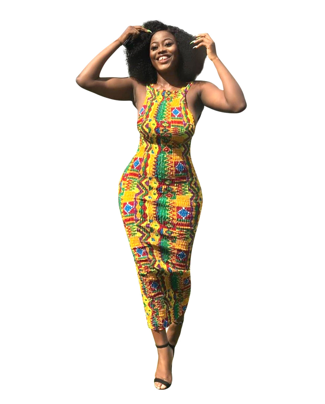 Kente bodycon strecht dress