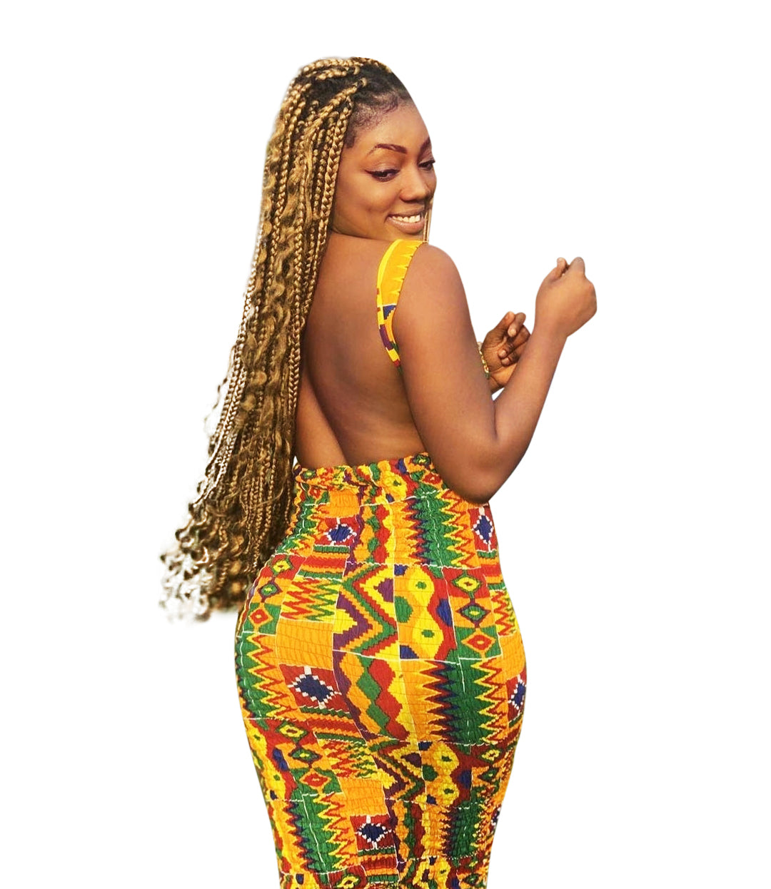 Kente bodycon strecht dress