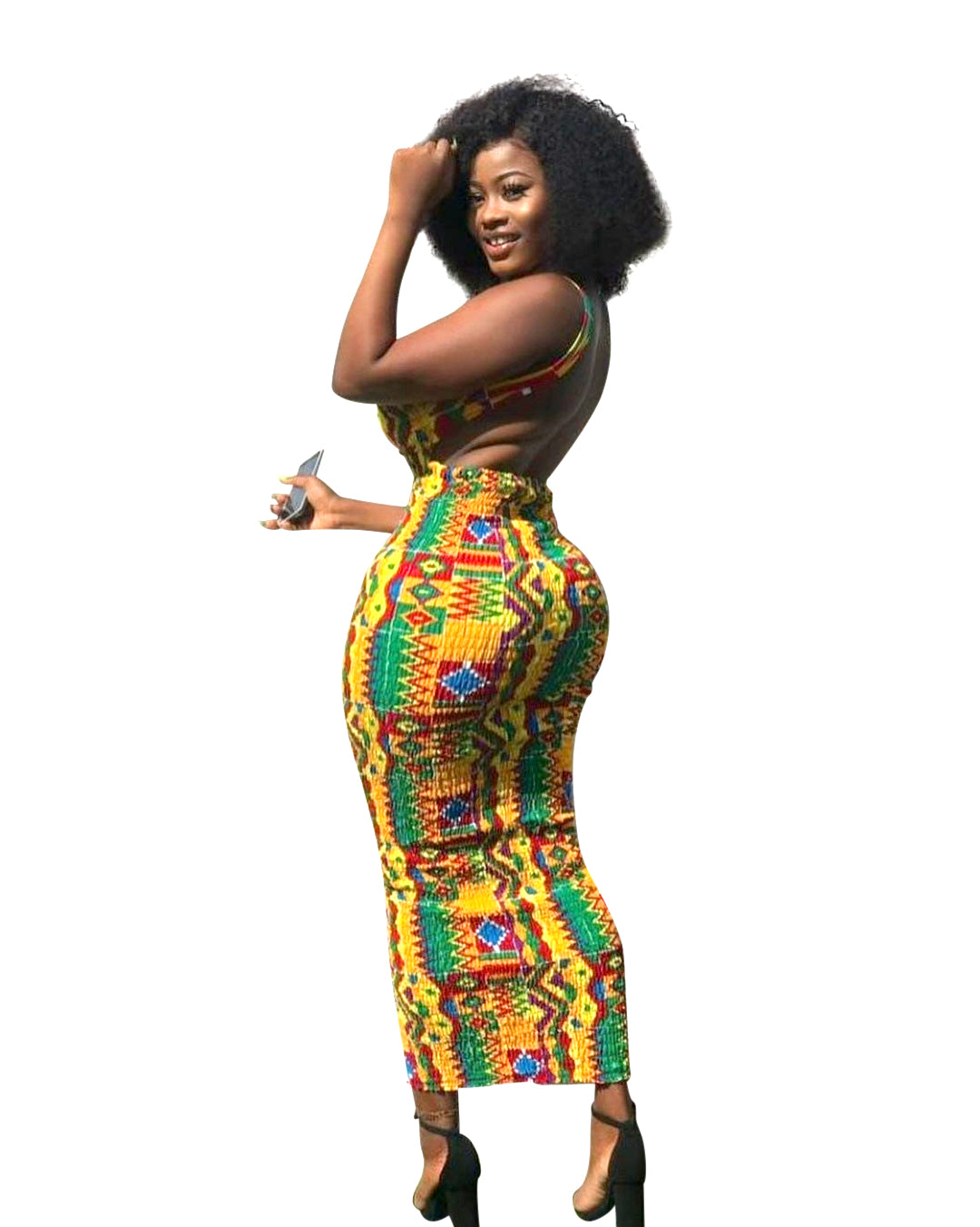 Kente bodycon strecht dress