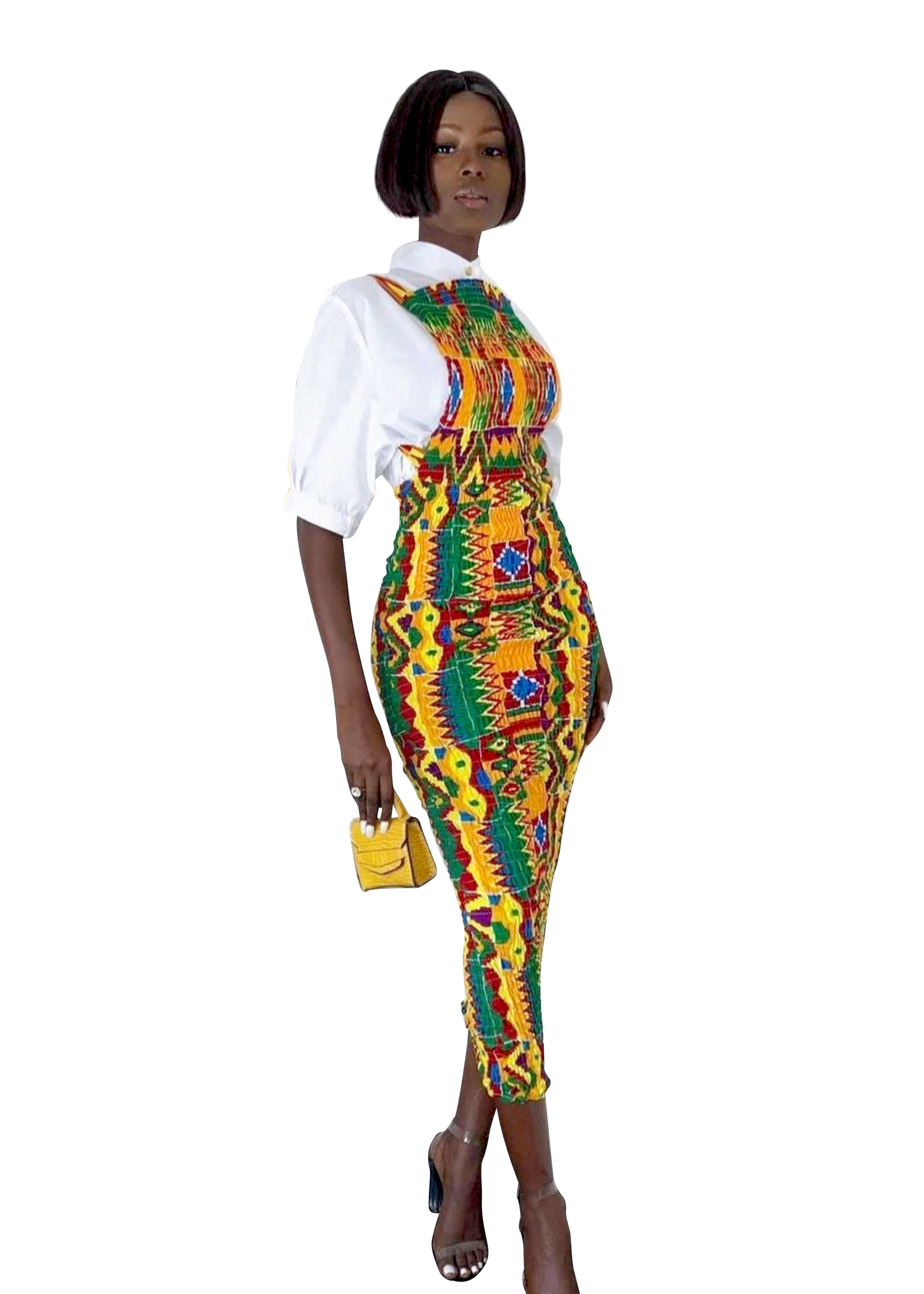 Kente bodycon strecht dress