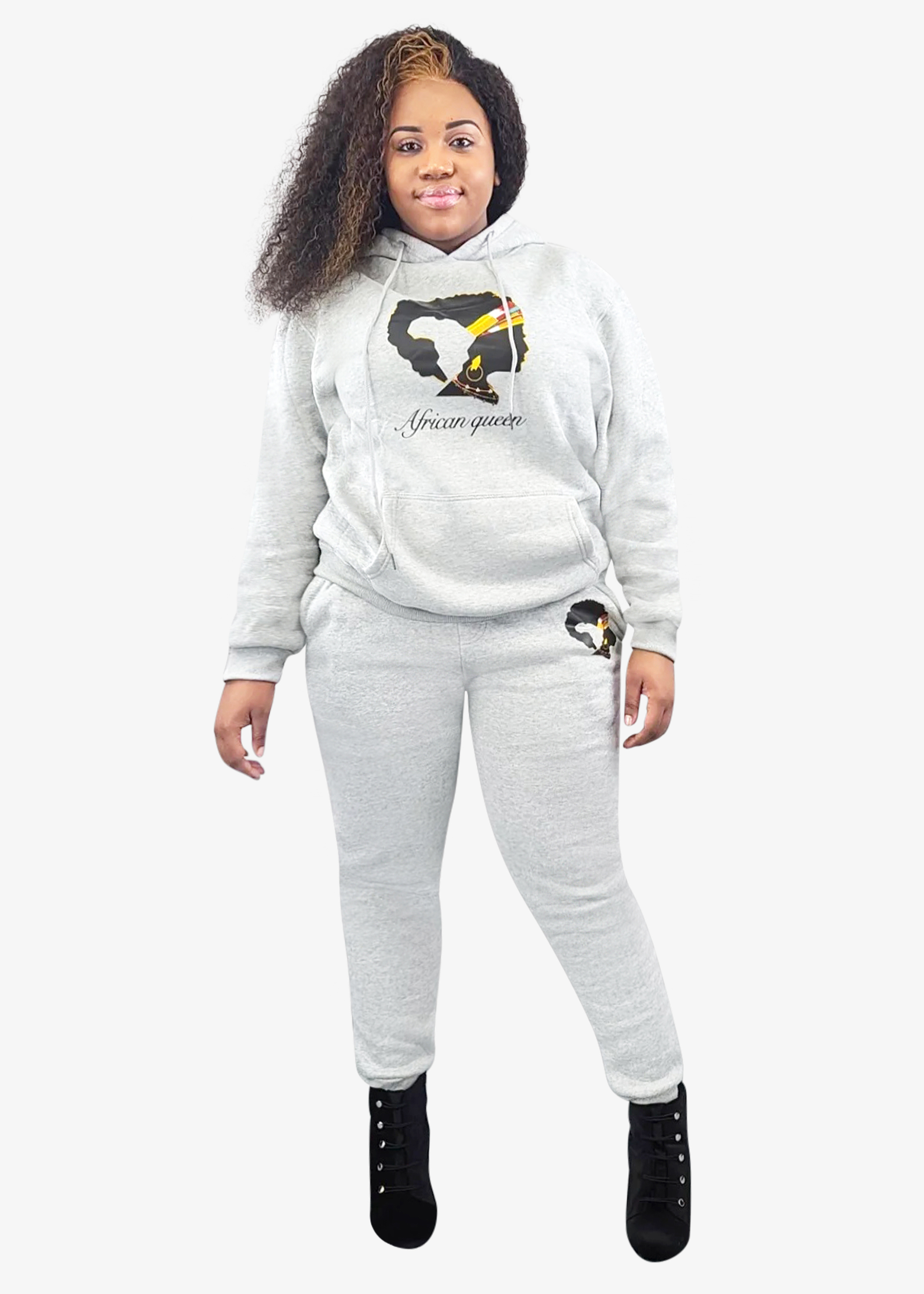 African queen hoodie set