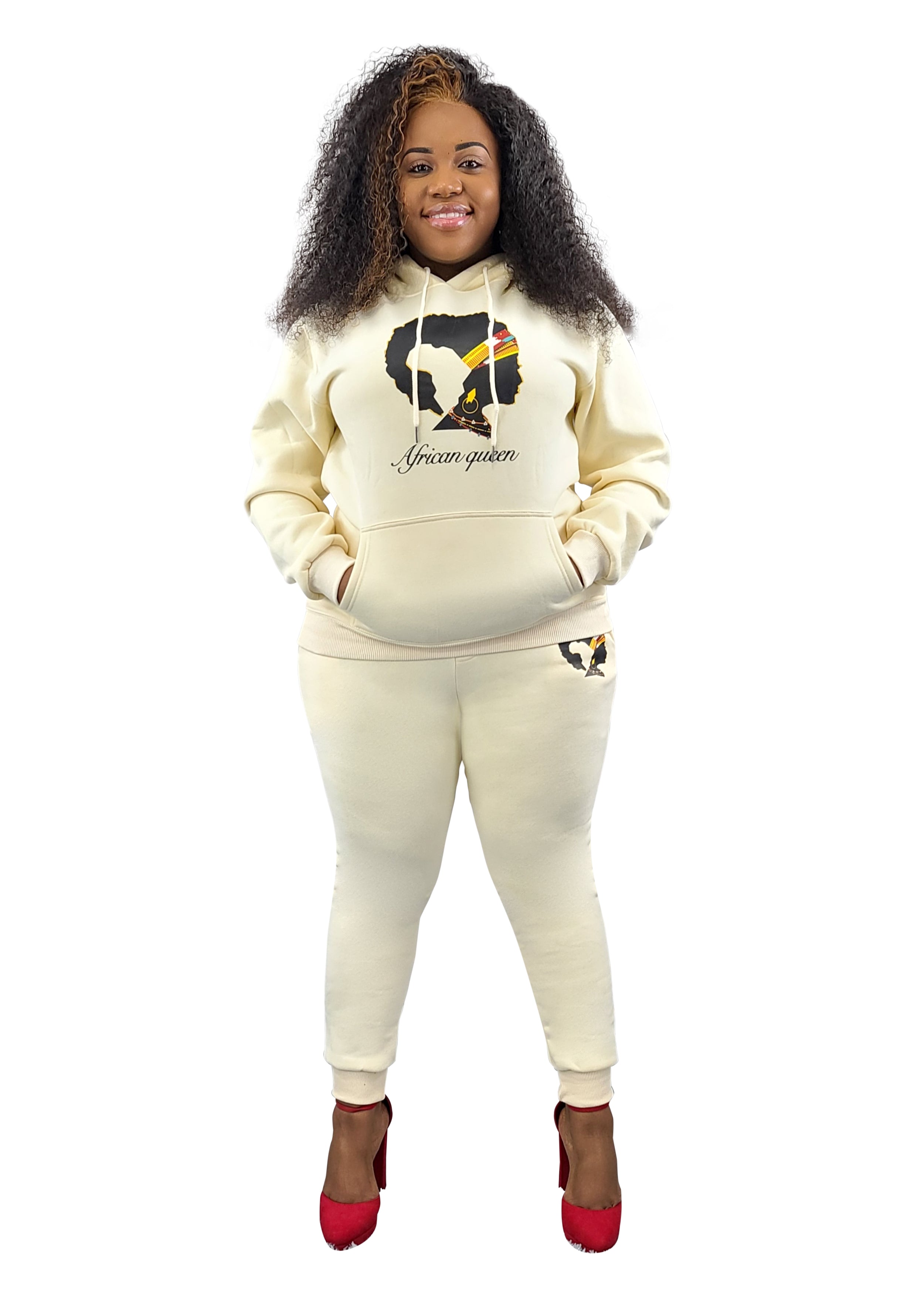 African queen hoodie set