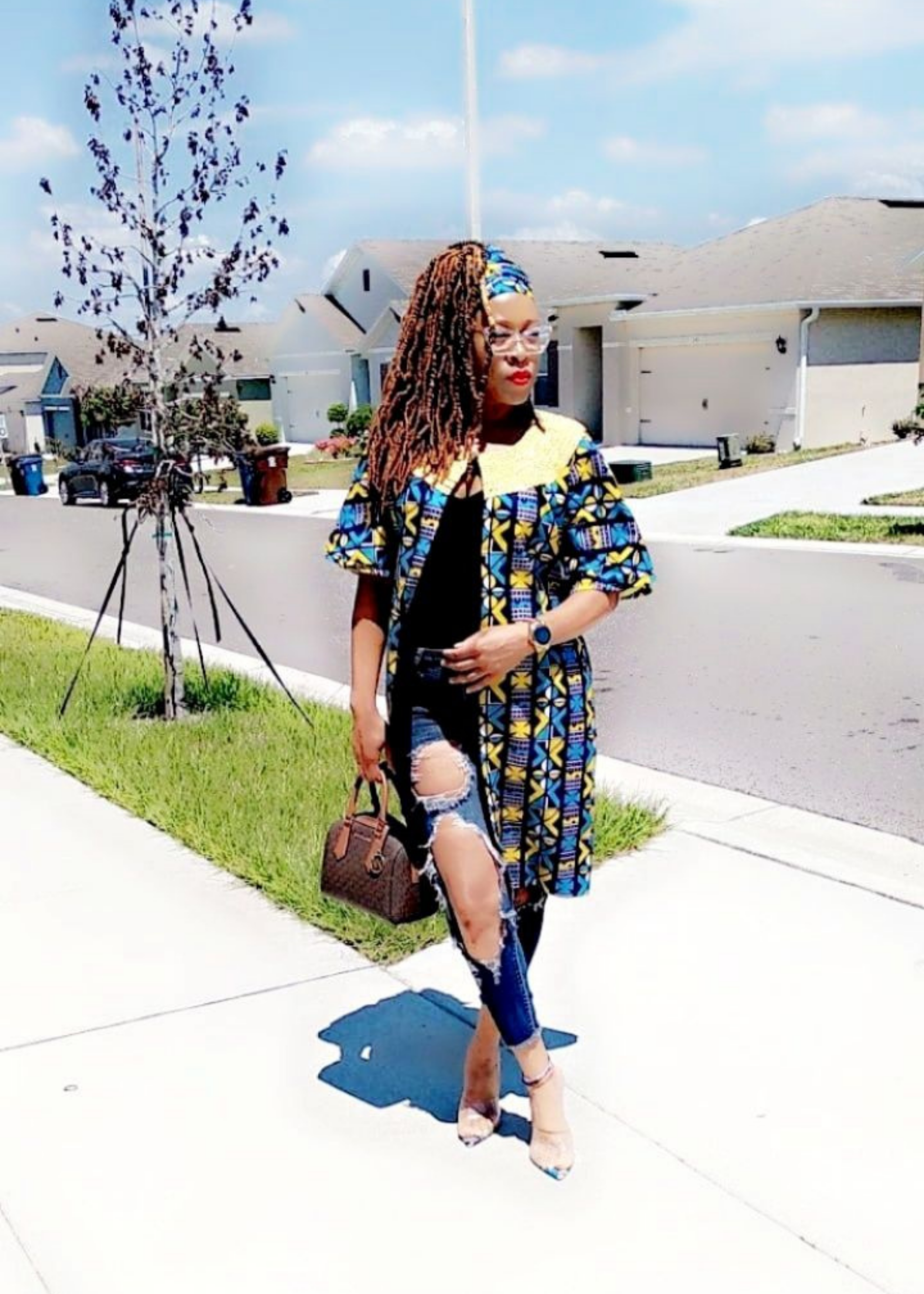 Ankara Tribal print cape