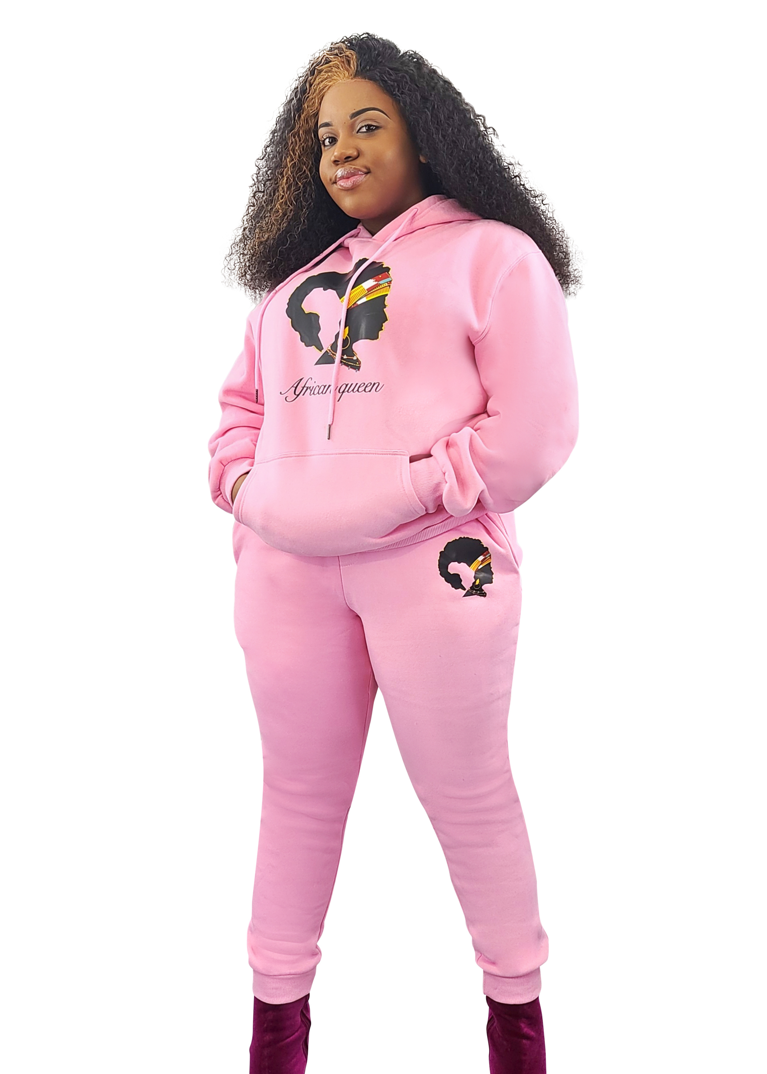 African queen hoodie set