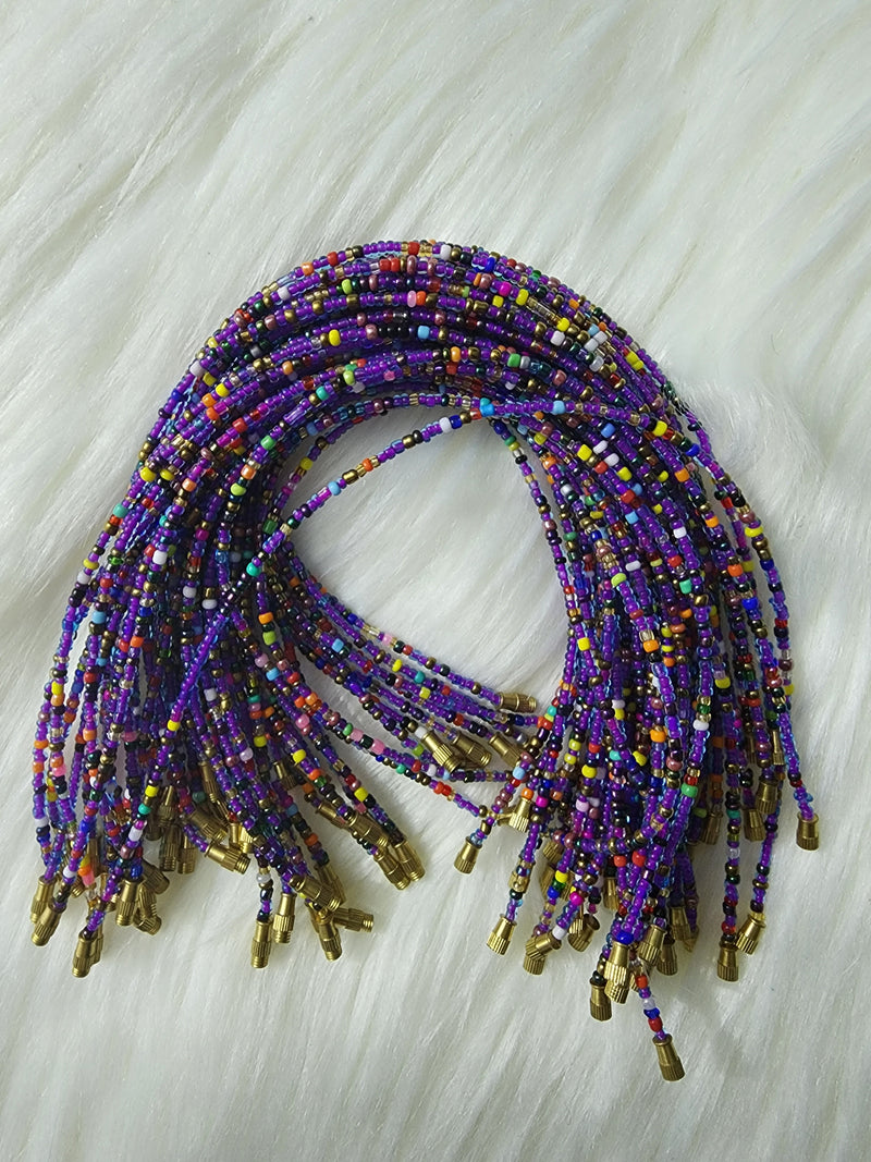 multicolor ankle beads